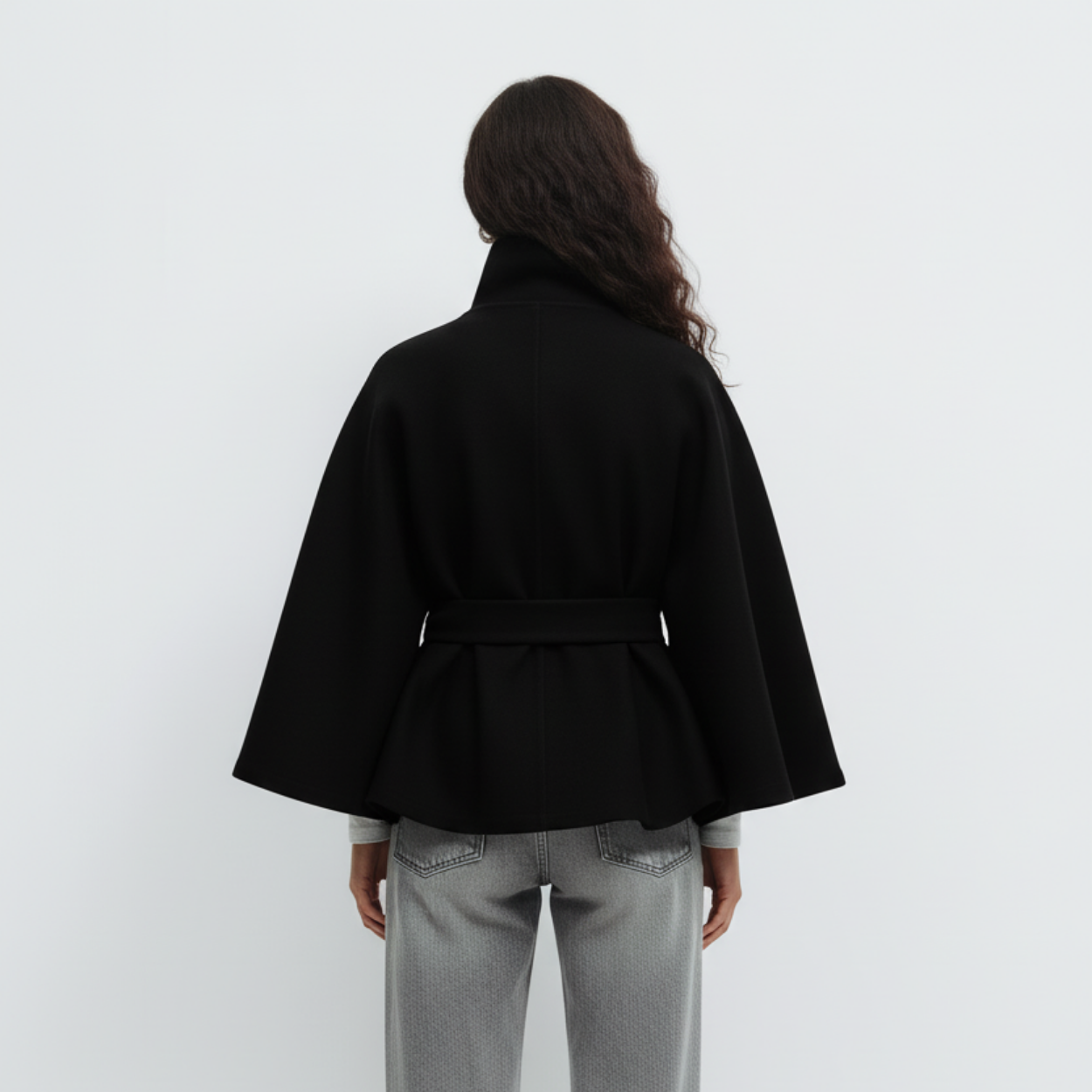 Lorance™ Manteau Cape Rivoli - Noir