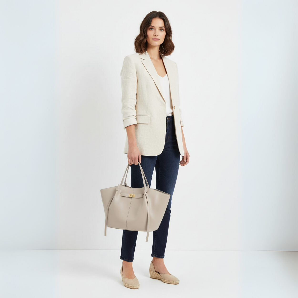Lorance™ Sac Tote Céleste - Beige