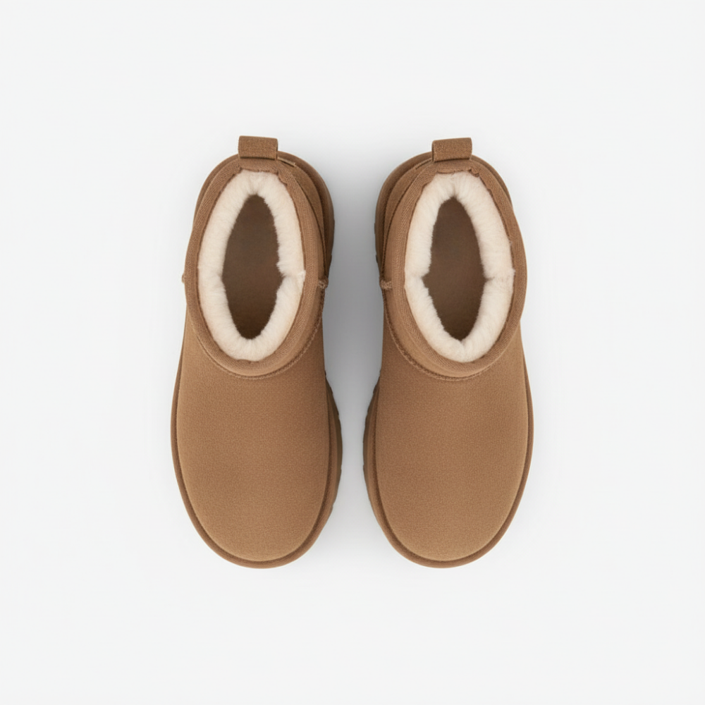 Lorance™ Mini Bottine Plate Sydney - Marron