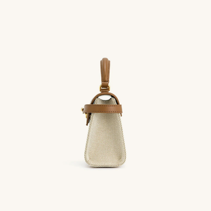 Lorance™ Mini Sac Grace - Toile Marron