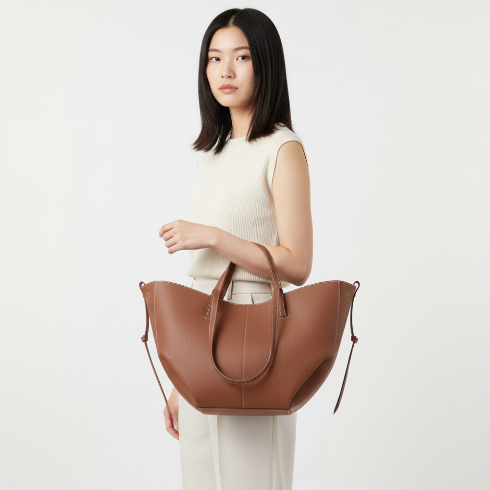 Lorance™ Sac Tote Stella - Cognac