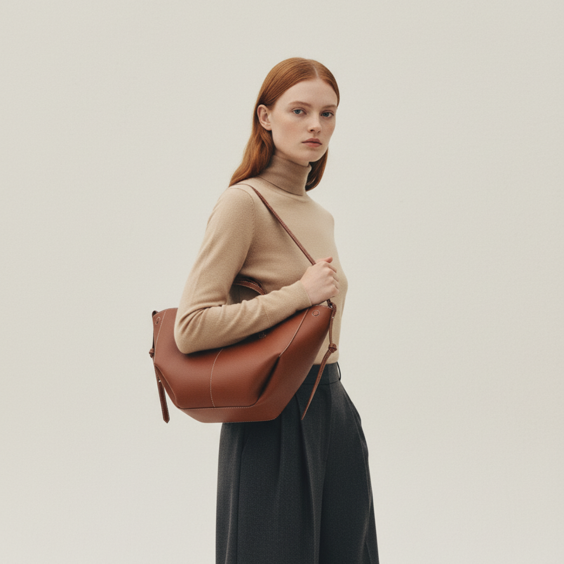 Lorance™ Mini Sac Tote Stella - Cognac