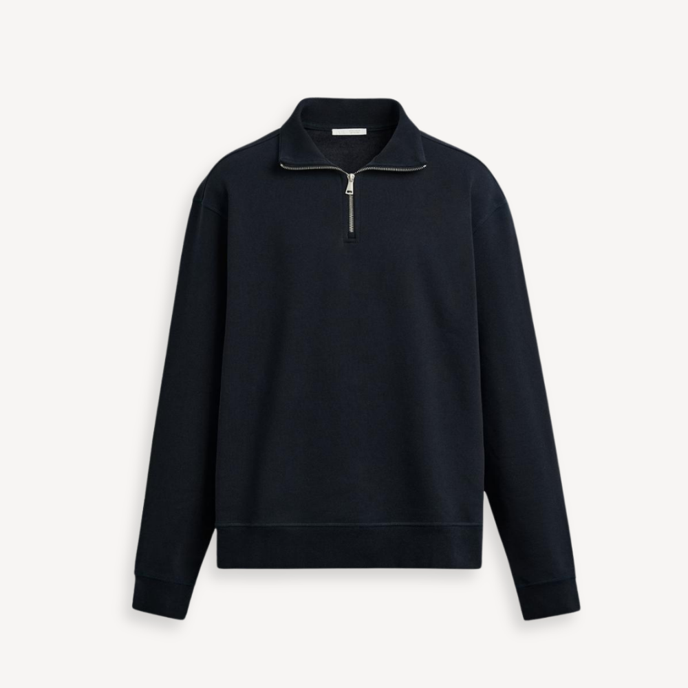 Lorance™ Sweat Zippé Paris - Bleu marine