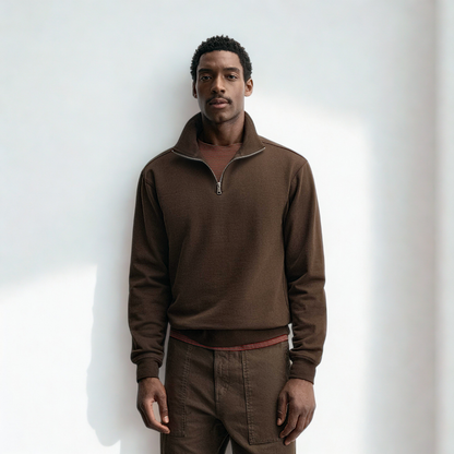 Lorance™ Sweat Zip Paris - Marron