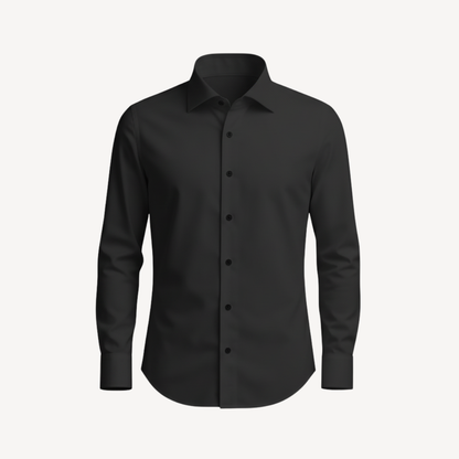 Lorance™ Chemise Slim Fit Anti-Rides Manhattan - Noir