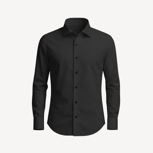 Lorance™ Chemise Slim Fit Anti-Rides Manhattan - Noir