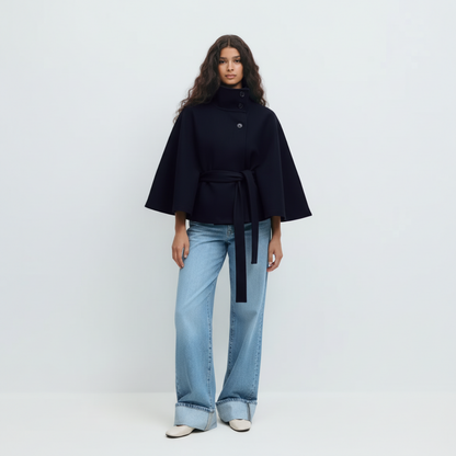 Lorance™ Manteau Cape Rivoli - Bleu marine