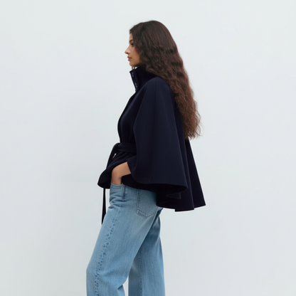 Lorance™ Manteau Cape Rivoli - Bleu marine