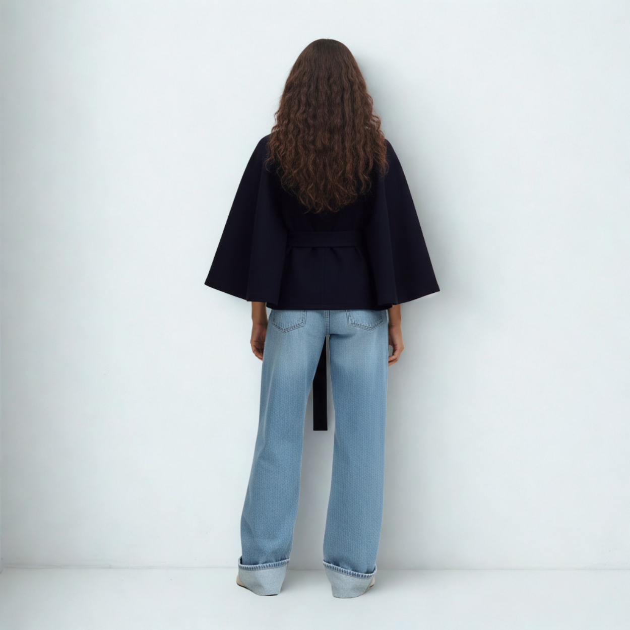 Lorance™ Manteau Cape Rivoli - Bleu marine