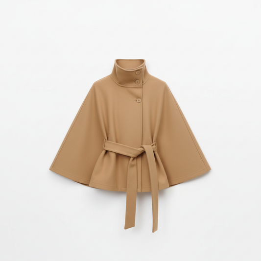 Lorance™  Manteau Cape Rivoli - Camel