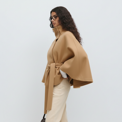 Lorance™  Manteau Cape Rivoli - Camel