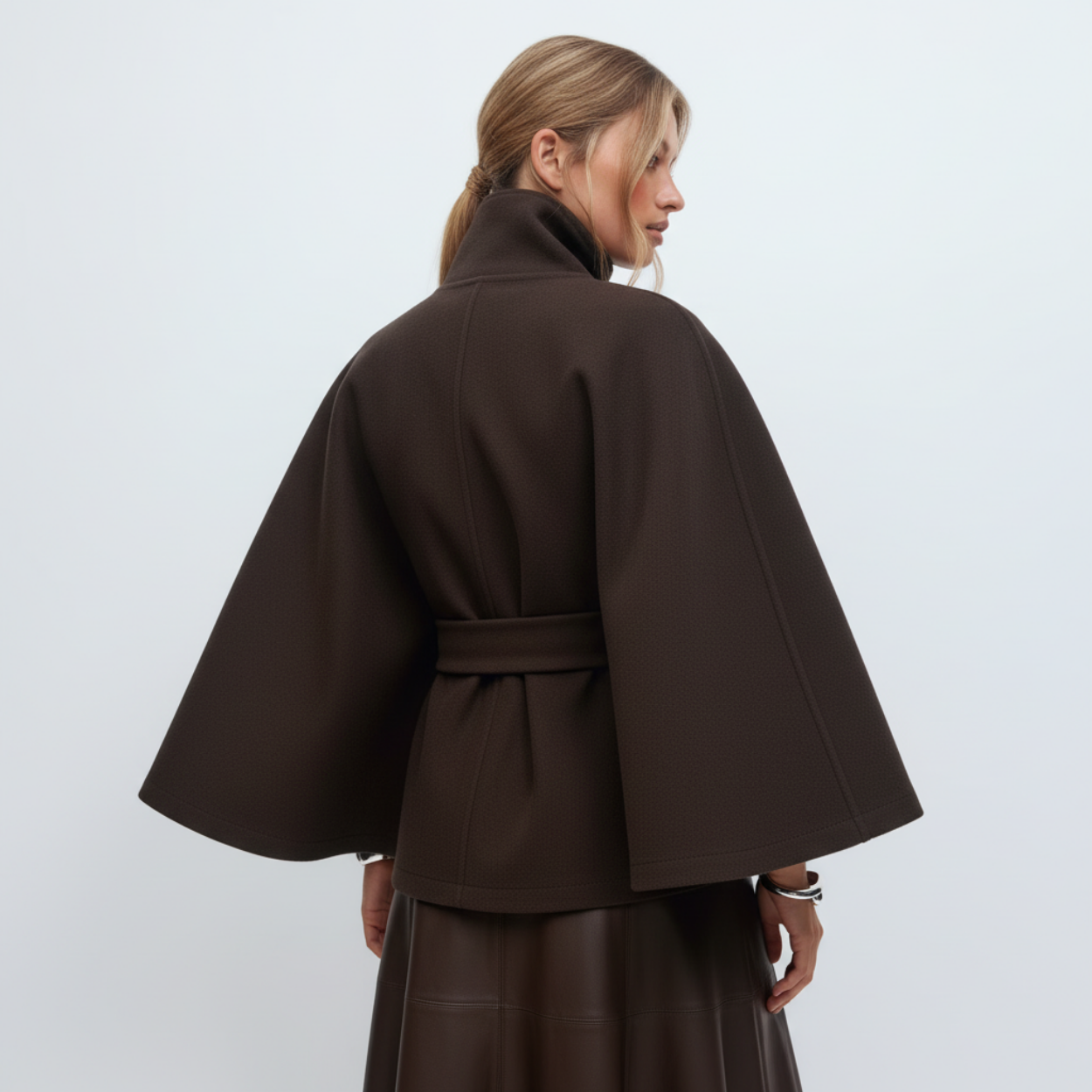 Lorance™ Manteau Cape Rivoli - Marron