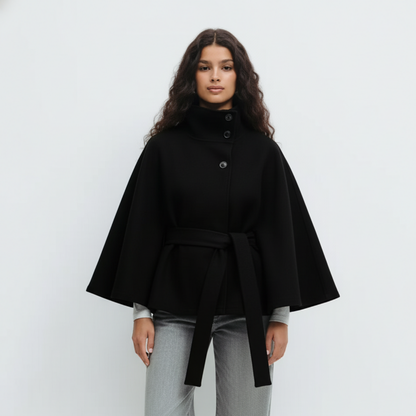 Lorance™ Manteau Cape Rivoli - Noir