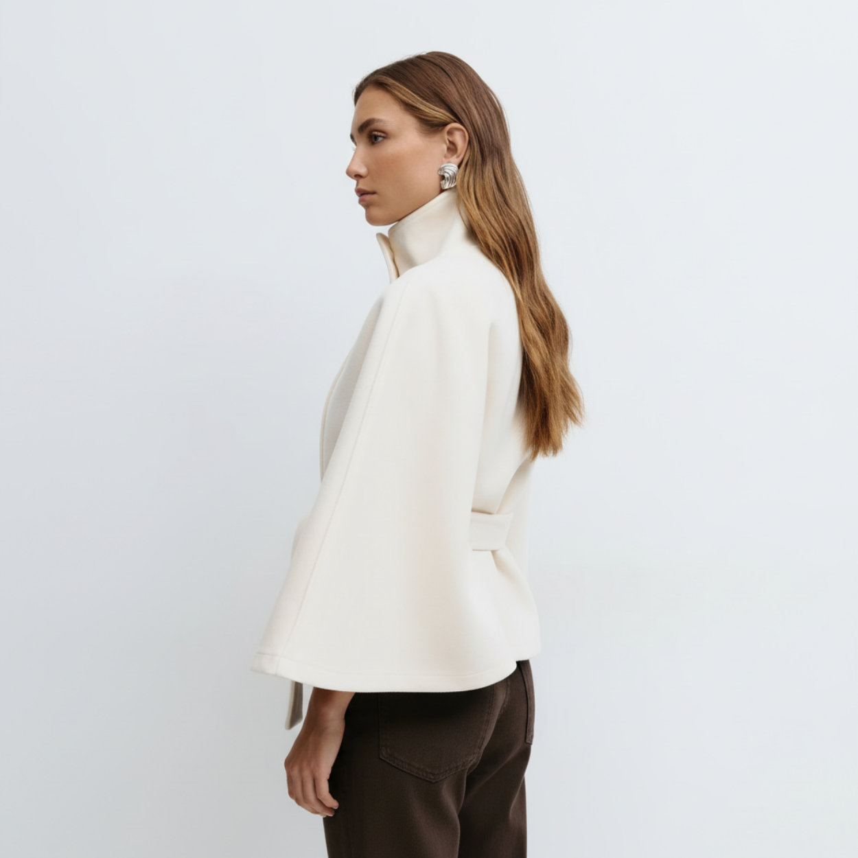 Lorance™ Manteau Cape Rivoli - Blanc