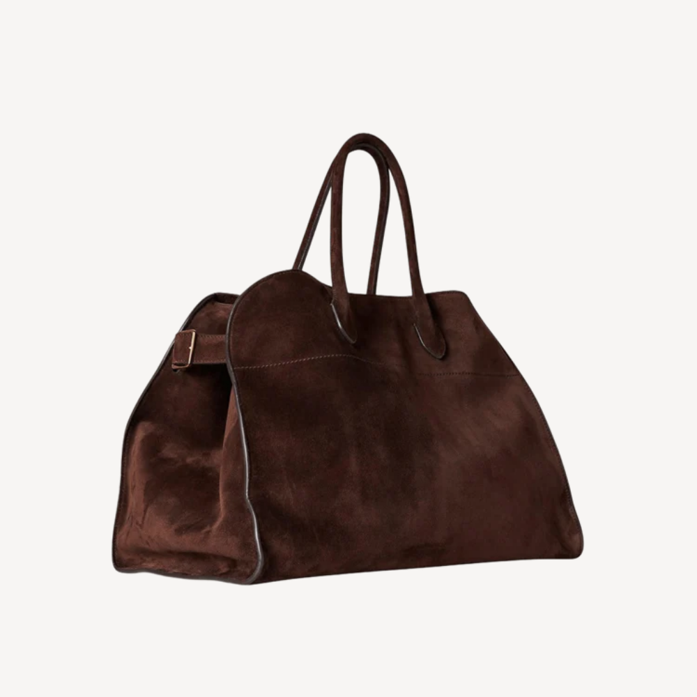 Lorance™ Sac Tote Hampton - Suède Chocolat