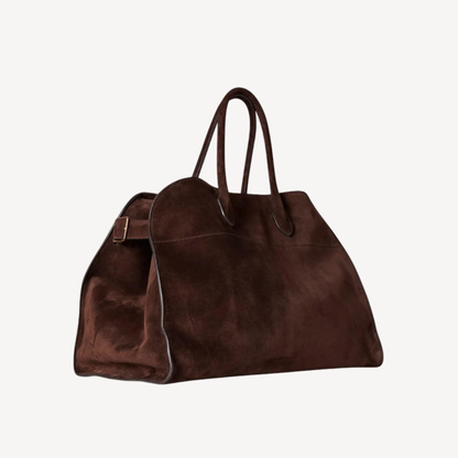 Lorance™ Sac Tote Hampton - Suède Chocolat