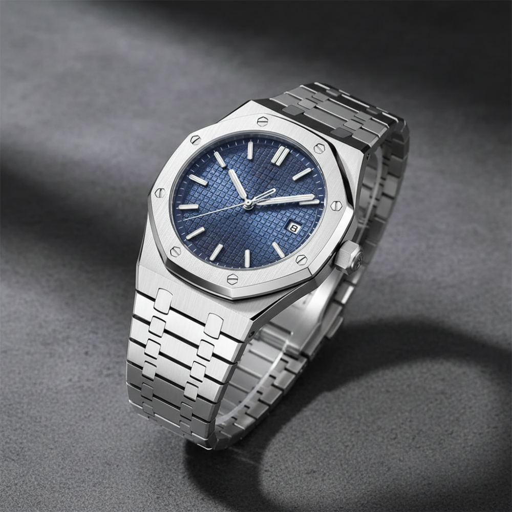 Royal Genève 41mm - Argent / Océan