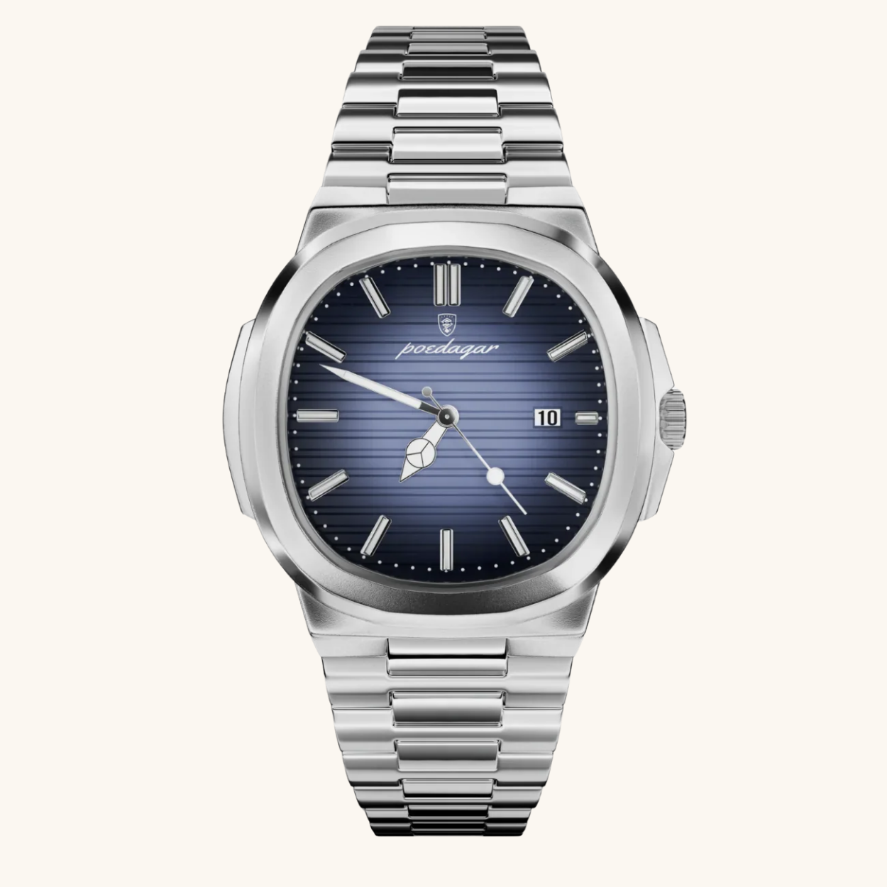 Lorance™ Nautilus 41mm - Argent & Océan