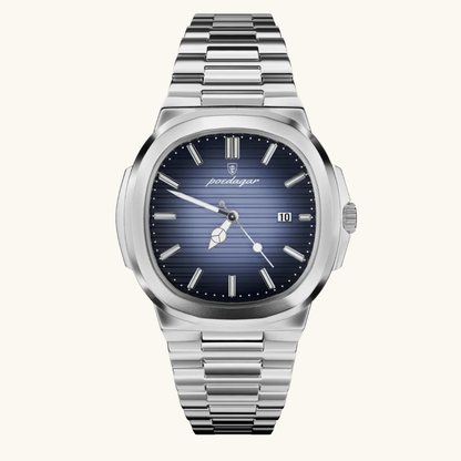 Lorance™ Nautilus 41mm - Argent & Océan