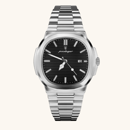 Lorance™ Nautilus 41mm - Argent & Pierre