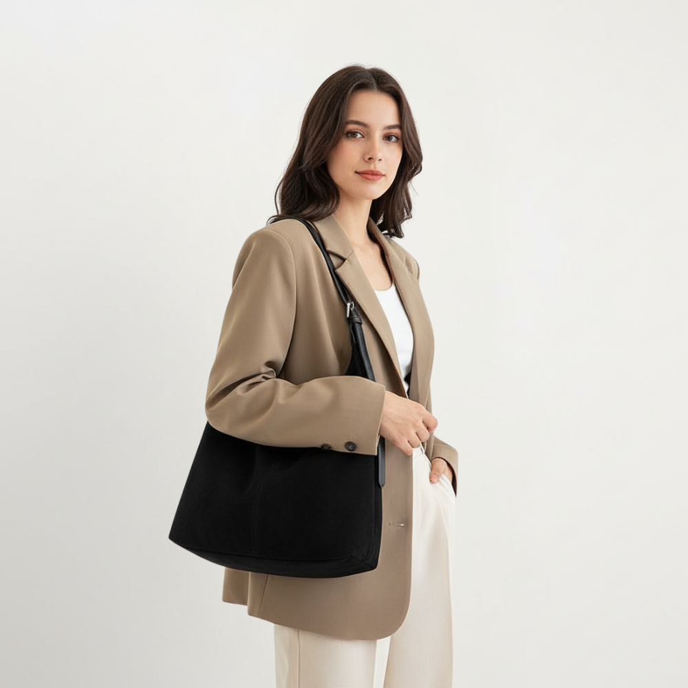 Lorance™ Sac Hobo Solène - Noir