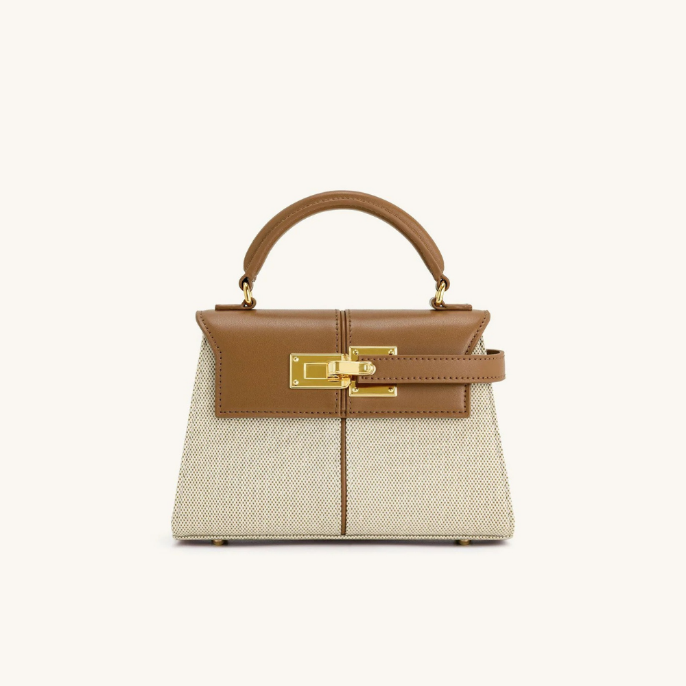 Lorance™ Mini Sac Grace - Toile Marron