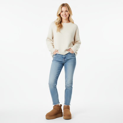 Lorance™ Mini Bottine Plate Sydney - Marron