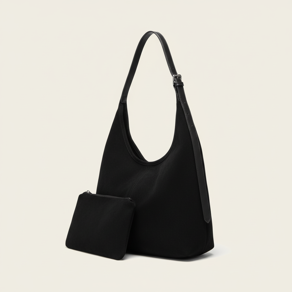 Lorance™ Sac Hobo Solène - Noir