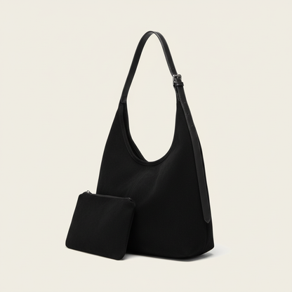 Lorance™ Sac Hobo Solène - Noir