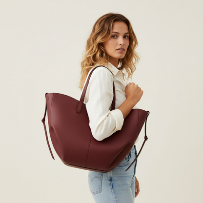 Lorance™ Sac Tote Stella - Bourgogne / Édition Limitée